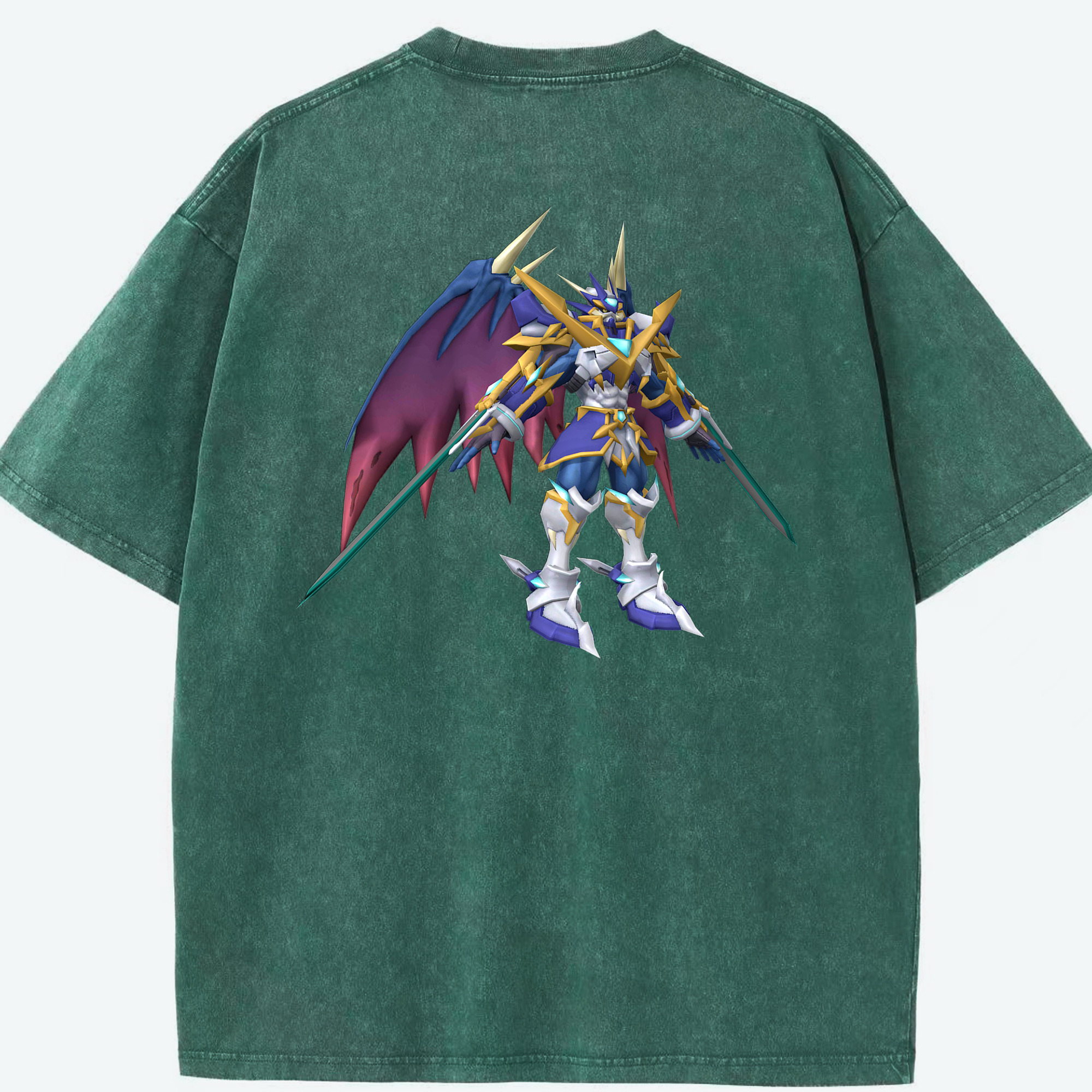 （画像用） Digimon デジタルモンスター/デジモン 綿100% ヴィンテージ風 半袖Tシャツ（背面プリント）